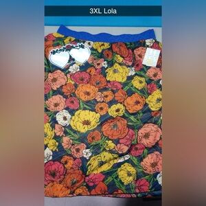 Beautiful Floral 3X Lularoe Lola Skirt